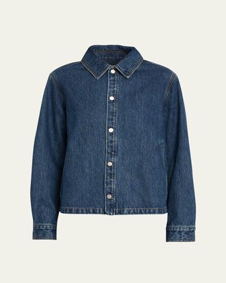 Still Here Coach Boxy Denim Jacket