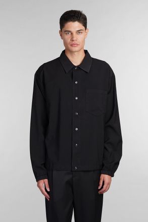 Barena Batelo Casual Jacket In Black Wool