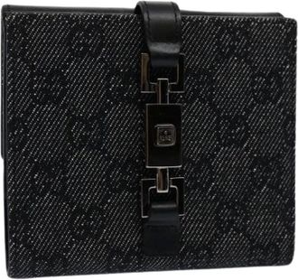 Gucci Pre-owned Wallets, female, Black, Size: ONE SIZE Pre-owned Canvas Wallet