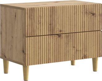 vidaXL Armario De Noche Roble Artisan 62 X 34,5 X 48 Cm Vidaxl