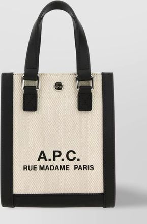 A.P.C. canvas and leather mini handbag