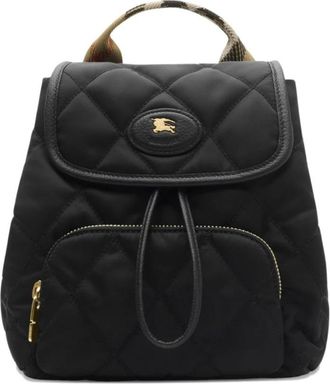 Burberry Mini Horseshoe Rugzak - Dames - Rugzakken - Zwart - ONE Size - Leer - Tassen