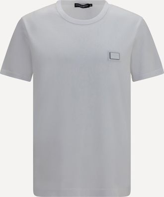 Dolce & Gabbana T-shirt in cotone con placca logata Man 48