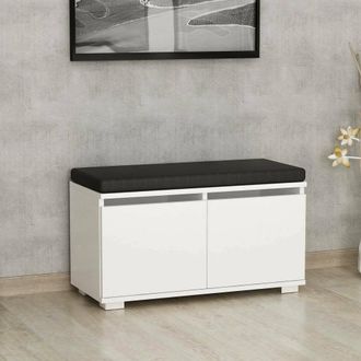 Dmora Shoestore Delphin, Mueble Zapatero 8 Pares, Un Estante, 2 Puertas, 80x35x42h Cm Blanco
