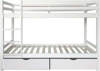 Muemue Litera + 2 Cajones Madera Blanco 90x190/90x190cm