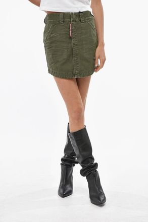 Dsquared2 Mini Skirt With Pockets, Distressed Effect Dsquared2