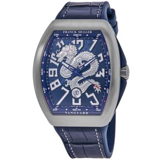 Franck Muller Vanguard Limited Edition Blue Dial Mens Watch V 45 SC DT AC NR DRAGON KING BL