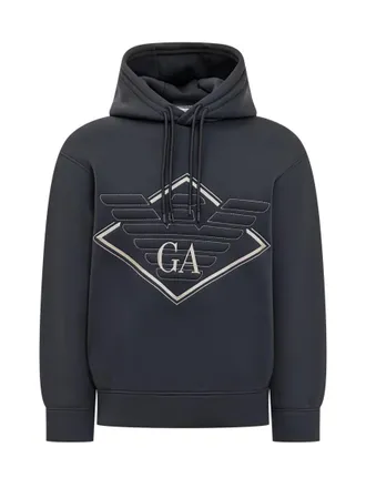 Emporio Armani Navy Blue Hood Sweatshirt