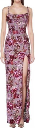 Bronx and Banco Allegra Maxi Dress In Pink Multi
