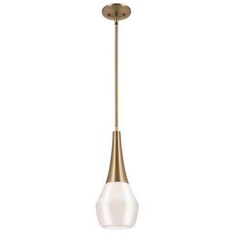 Netlighting Kichler Deela Slim Pendant Champagne Bronze 1x E27 in Brown