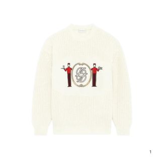 Dr&ocirc;le de Monsieur Round-neck Knitwear, male, White, Size: L Accessories