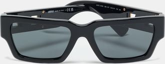 Versace Black Mod 4459 Medusa Deco Rectangle Sunglasses