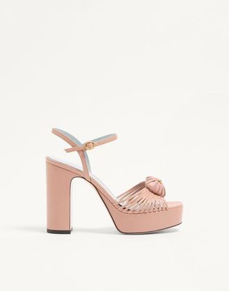 Valentino Garavani Coeur Royal Platform Sandal In Kidskin 115Mm Wo