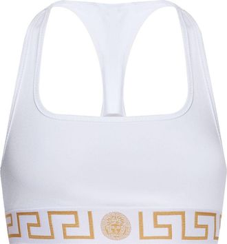 Versace Bralette Con Scollo Rotondo E Bordo Greca-Donna