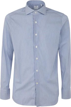 Caliban Gestreept overhemd - Heren - Casual Overhemden - Blauw - L - Katoen - Overhemden