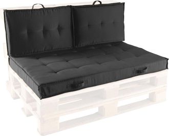 Oviala Cojines para paletas acolchados en gris