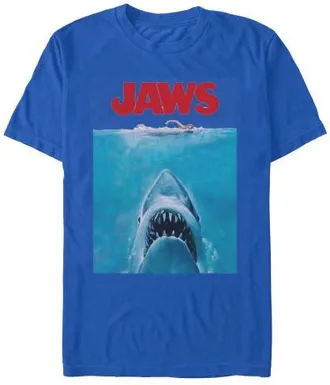Jaws Mens Jaws Oversized Movie Poster Graphic T-Shirt in Royal Blue at Nordstrom, Size Xxx-Large