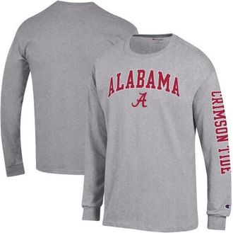Champion Mens Champion Heather Gray Alabama Crimson Tide Arch Over Logo 2-Hit Long Sleeve T-Shirt at Nordstrom, Size Xx-Large