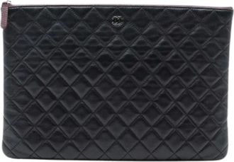 Chanel Pre-owned Clutches, female, Black, Size: ONE SIZE Pre-owned Leather Clutch