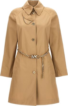 Michael high quality Kors Blush Pink Wool Coat, Gold Detail, Size Small