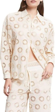 ottod'Ame Shirt With Cutwork Emebrodery in Ecru at Nordstrom, Size 42