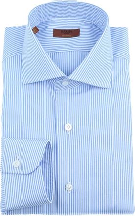 Barba Shirts - Heren - Zakelijke Overhemden - Blauw - 3XL - Katoen - Overhemden