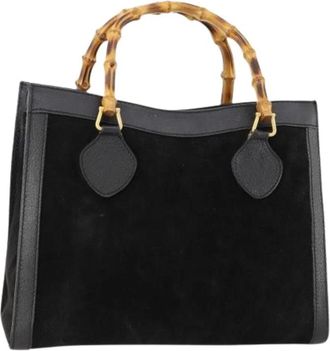 Gucci Pre-owned Vintage Su&egrave;de Handtas - Dames - Vintage Handtas - Zwart - ONE Size - Su&egrave;de - Vintage