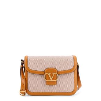 Valentino Garavani Logo Plaque Foldover Top Shoulder Bag