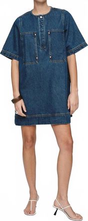 Marle Patch Pocket Dress In Blue