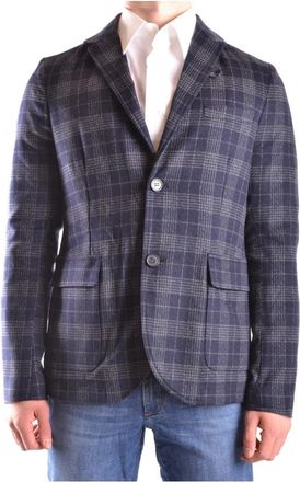Peuterey Multicolor Plaid Tartan Blazer - Heren - Blazers - Blauw - L - Leer - Jassen