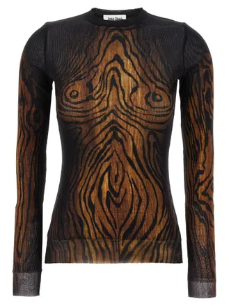 Jean Paul Gaultier Brown Wood Top