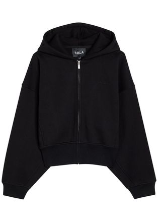 Tala Cocoon Hooded Jersey Sweatshirt - Black - S (UK8-10 / S)