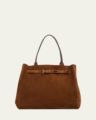 Tom Ford Audrey Large Tote Bag in Calfskin Suede