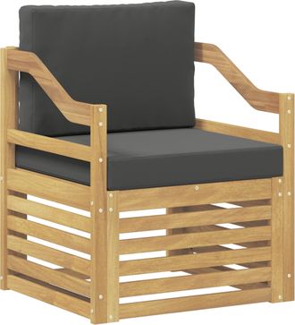 vidaXL Conjunto De Sof&aacute;s De Exterior Poli&eacute;ster Blanco Y Antracita Vidaxl
