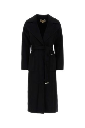 Michael Kors Black Wool Blend Coat