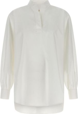 Valentino White Band Collar Top
