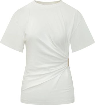 Pinko Mary T-shirt - Dames - T-shirts - Wit - M - Katoen - Tops