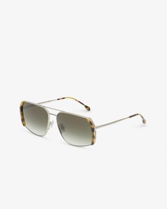 Isabel Marant Willo Sunglasses - Women - Yellow Havana Pale-green Shade - Isabel Marant - Summer Collection Women - New La Riviera Capsule Collection