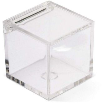 Trade Shop Trade Shop - 12 Scatoline Scatole Cubo Plexiglass 5x5 Trasparente Porta Confetti Bomboniera