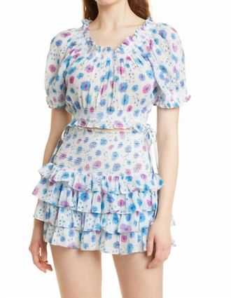 LoveShackFancy Rosalinda Crop Top In Deep Cotton Candy