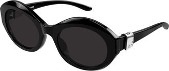 Balenciaga BB0460S Asian Fit 001 Womens Sunglasses Black Size 57