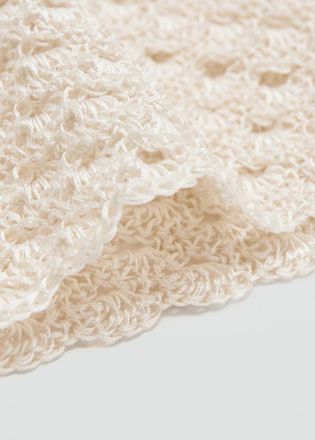 Mango Cappellino crochet grezzo - Donna - Taglia unica - MANGO