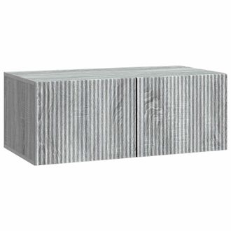vidaXL Mueble Para Tv De Pared Gris Sonoma 78,5 X 41 X 30 Cm Vidaxl