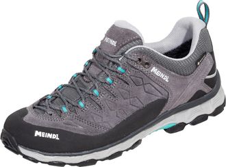 Meindl Wanderschuh MEINDL Meindl Lite Trail Lady GORE-TEX grau/t&uuml;rkis, Gr. 36, schwarz, Mesh, Veloursleder, unifarben, Schuhe Wanderschuh, GORE-TEX - Winddic