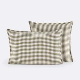 La Redoute Interieurs Kussensloop in gewassen linnen, Ac&eacute;lie Kaki