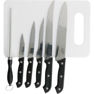 Gibson 7pc Canterbury Stainless Steel Cutlery Set in Black at Nordstrom