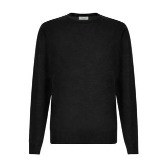Canali Truien & Vesten, Heren, Zwart, XL, Wol, Trui met ronde hals van wol