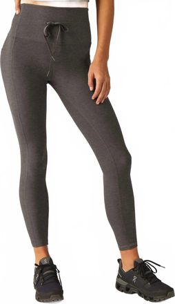 Beyond Yoga Spacedye Go Pocket Midi Legging In True Gray Heather
