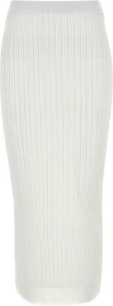 Sportmax White Organza Album1234 Skirt