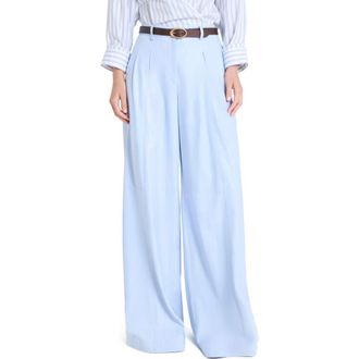 TWP Avery Wide Leg Leather Pants in Kentucky Blue at Nordstrom, Size 4
